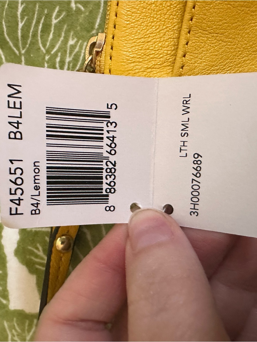 Coach Yellow Leather Wristlet - Picture 9 of 9